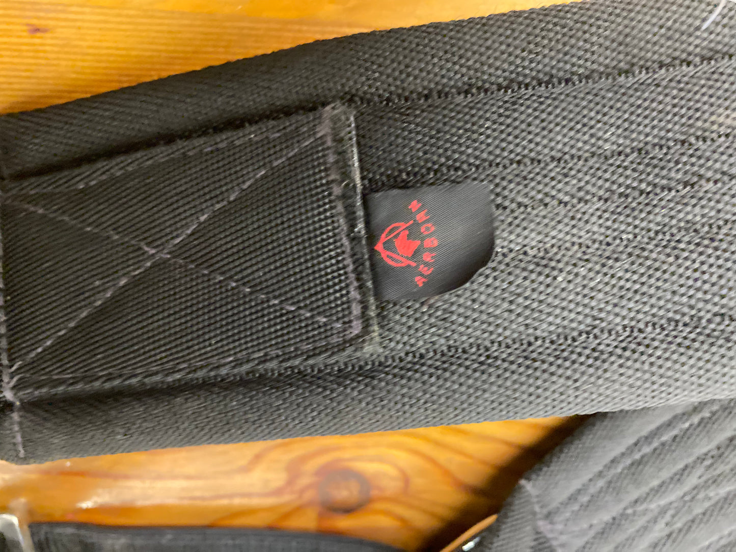 Aerborn 38" Humane Black Webbing Girth Elastic one end 3879176
