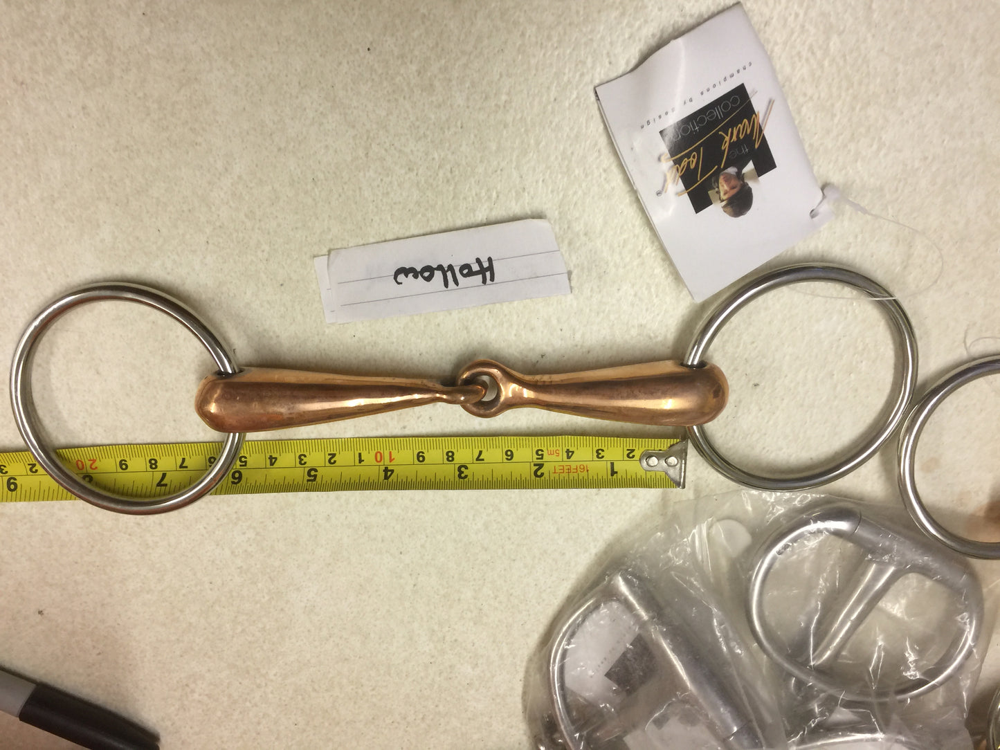 Horse Bit 4 1/2" Loose Ring Hollow Jointed Copper Mark Todd 3840 11.5cm