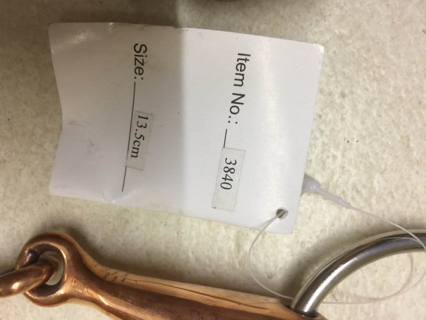 Horse Bit 4 1/2" Loose Ring Hollow Jointed Copper Mark Todd 3840 11.5cm