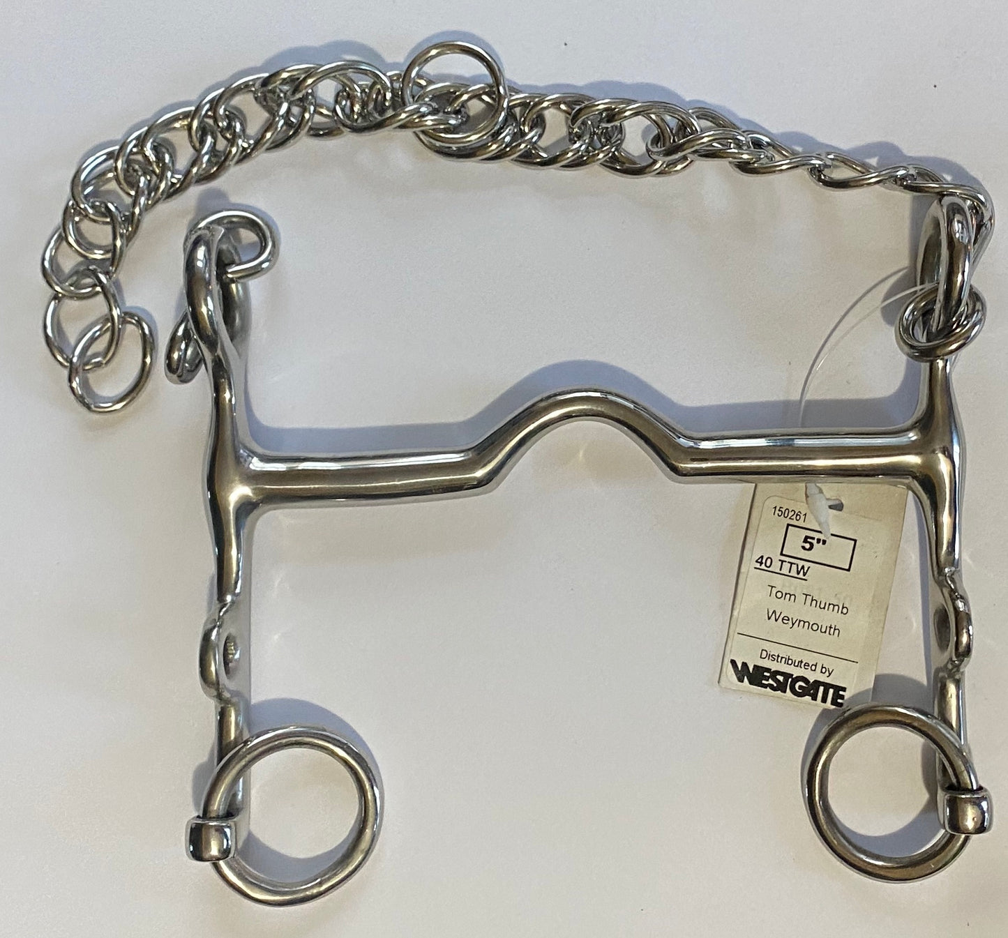 Horse Bit 5" Tom Thumb Weymouth Fixed Westgate 40TTW