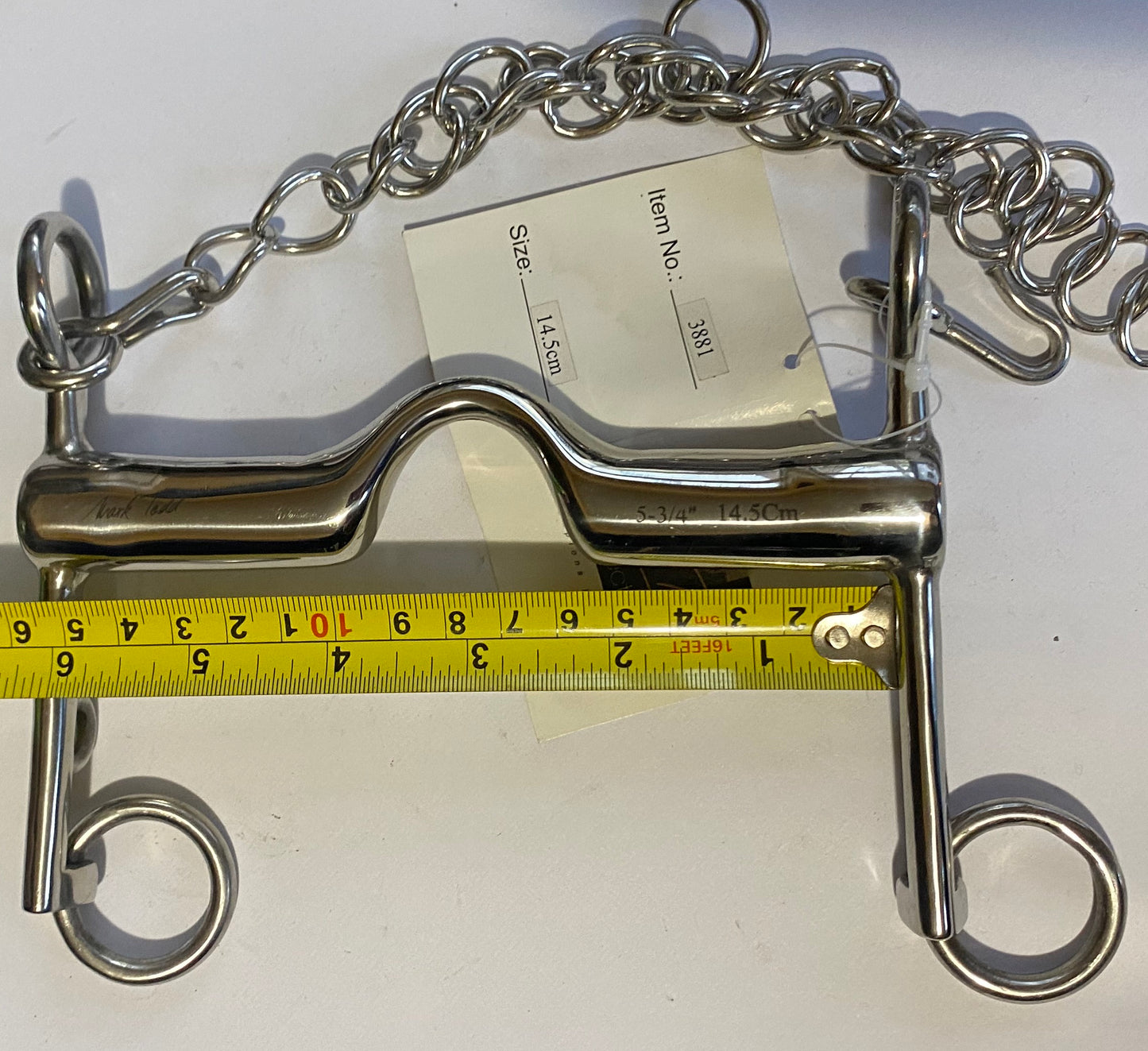 Horse Bit 5 3/4 " Weymouth Fixed Cheek High Port Mark Todd 3881 14.5cm