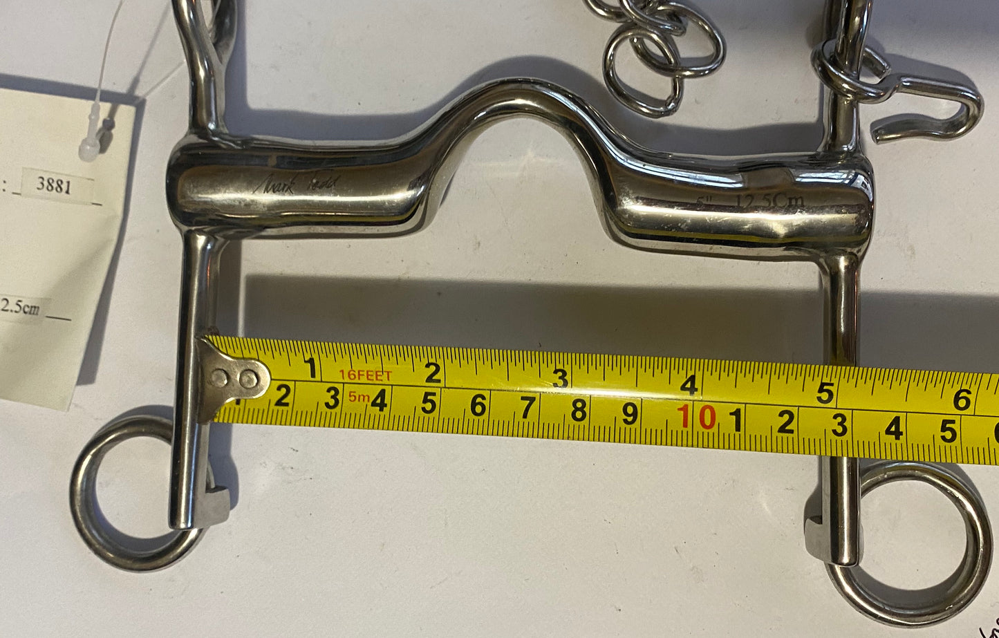 Horse Bit 5 " Weymouth Fixed Cheek High Port Mark Todd 3881 12.5cm