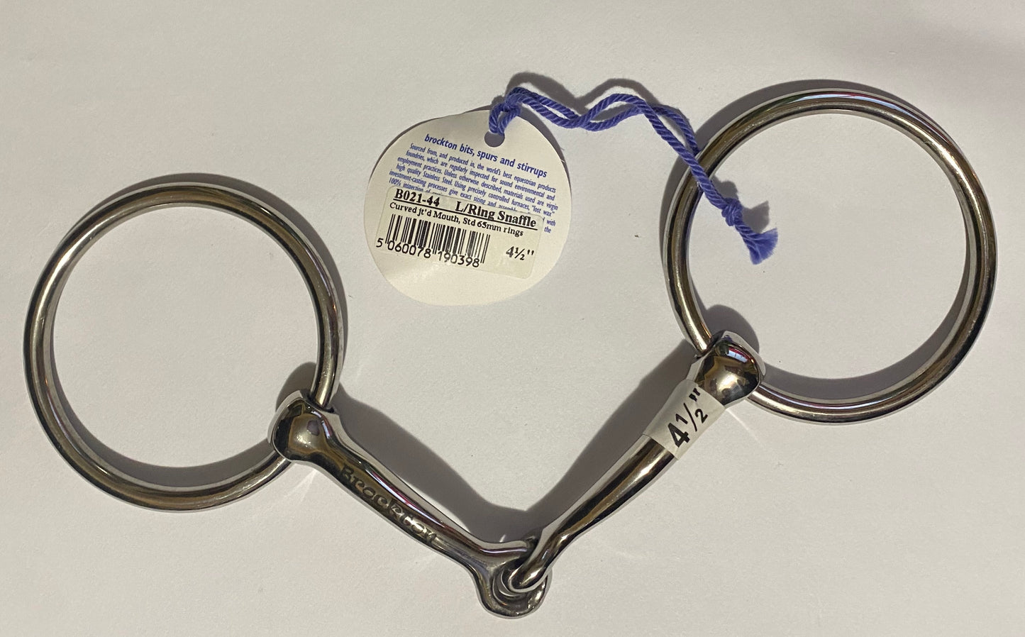 Horse Bit 4.5" Loose Ring Curved Jointed Mark Todd B011-50 11.5cm