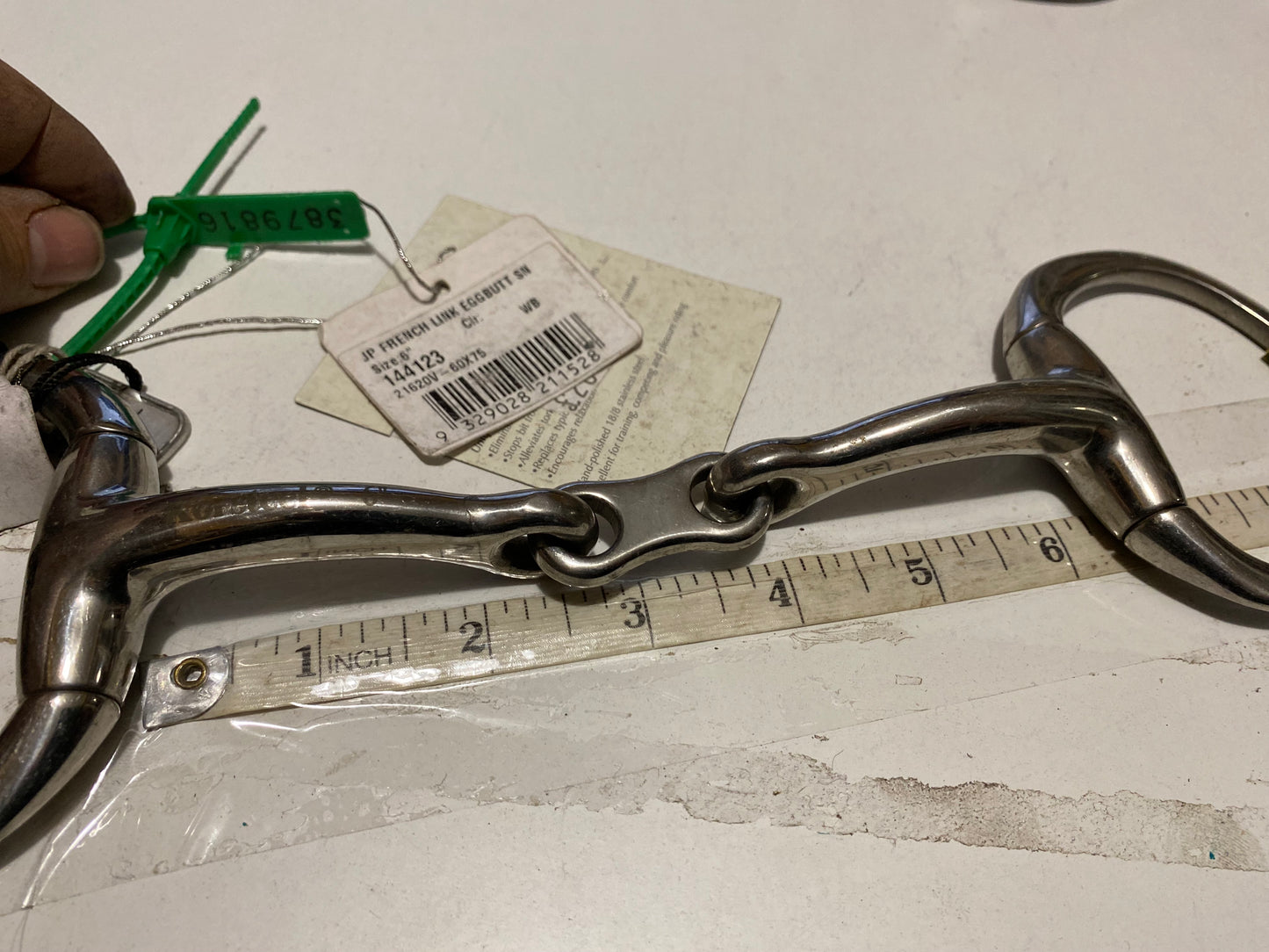 Bit Eggbutt French Link 6" JP Curved 3879816