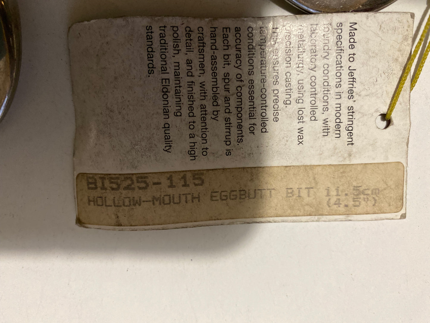 Bit Eggbutt Jointed 4.5" Hollow Mouth Thick 3878913 930
