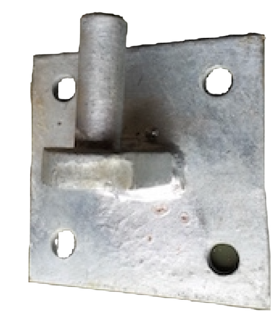 Gate Hanger Hook on Plate for Galvanised Gates  Shorter Pin Length