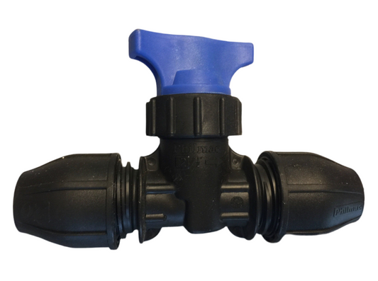 Philmac 32mm POLx POL Stop Cock Plastic Water Pipe Fitting MDPE Tap Fitting