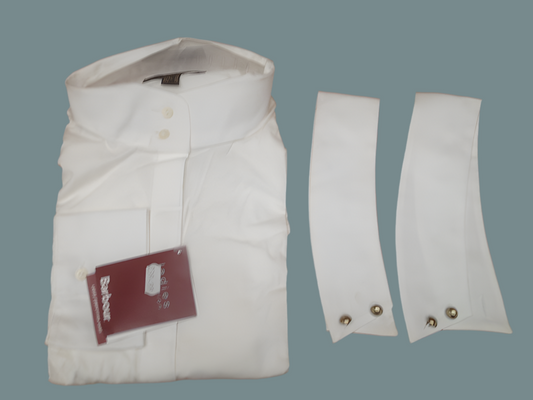 Barbour Ladies Equestrian Stock Show Shirt, White sizes 12 14 16 18