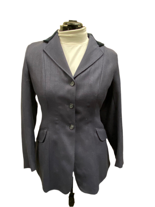 Caldene Ladies 38" Blue Herringbone with Velvet Collar Ex Display