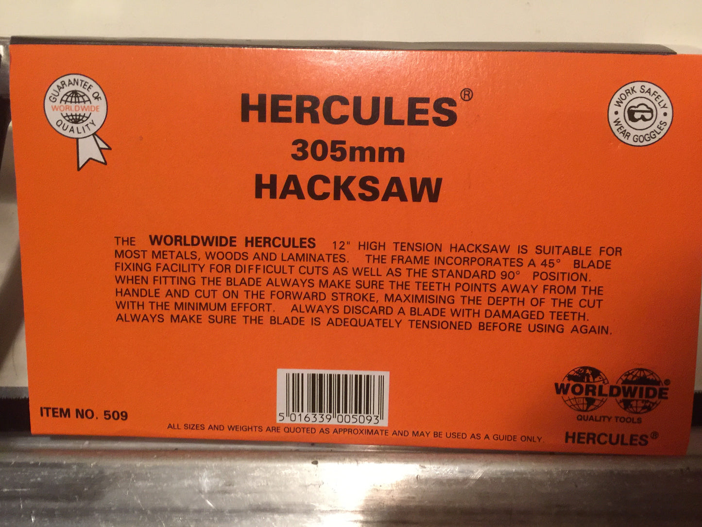 Worldwide Hercules 305mm Hacksaw 12"