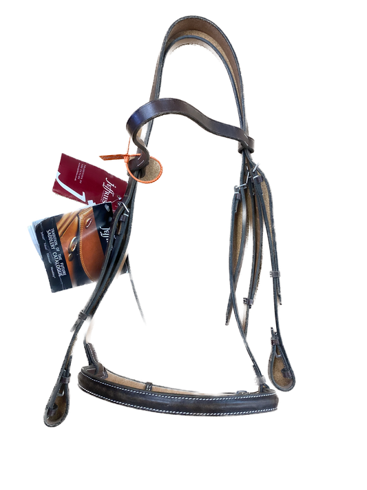 Bridle Jeffries Ex Full Size Havana Cavesson Traditional British Leather 7888452