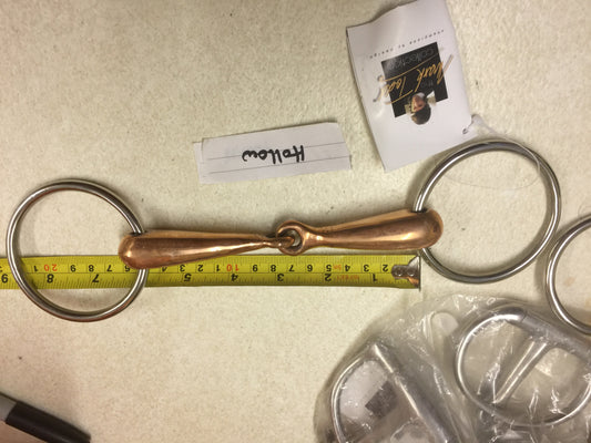 Horse Bit 4 1/2" Loose Ring Hollow Jointed Copper  Mark Todd 3840 11.5cm