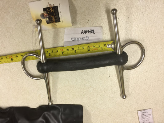 Horse Bit 5" Full Cheek Bendy Rubber Mullen  Mark Todd 3867  12.5cm