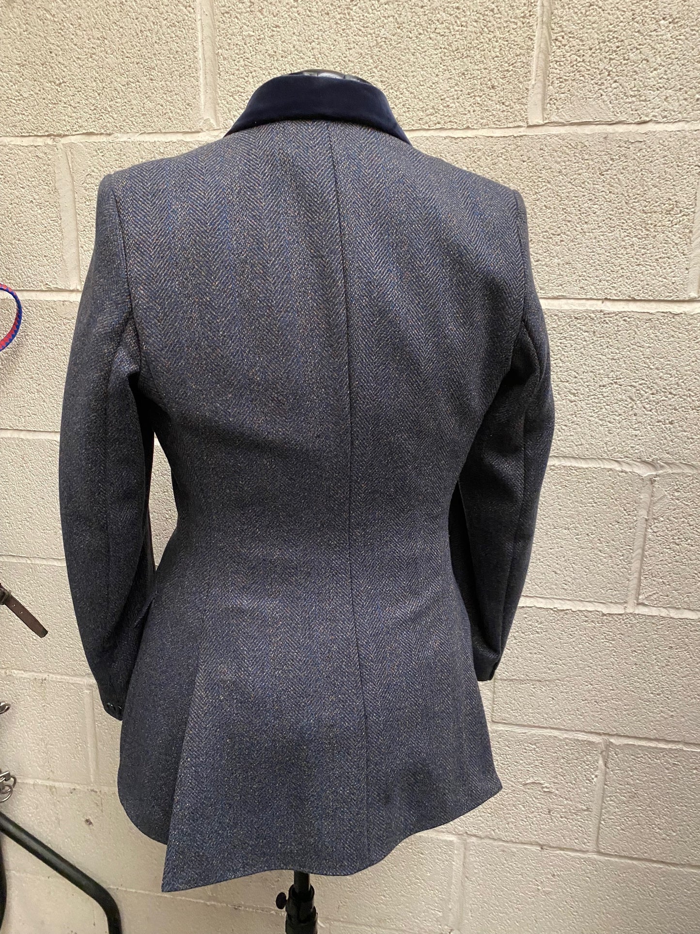 Caldene 38" Chest X20989 Blue Ladies Tweed Jacket with Velvet Collar