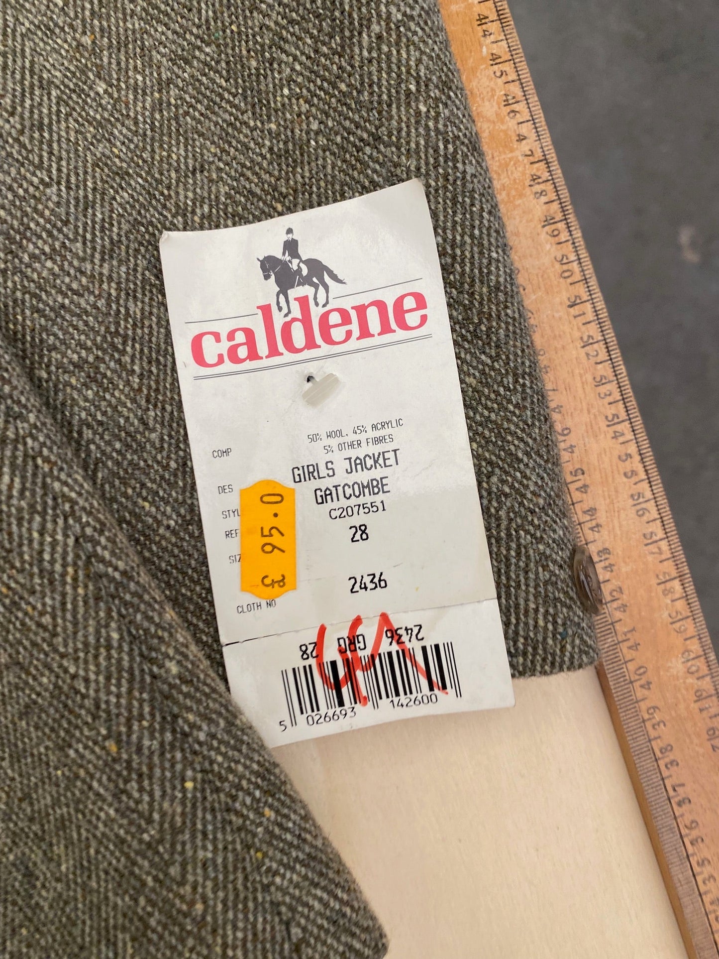 Caldene 28" Chest Girls Derby Tweed Jacket