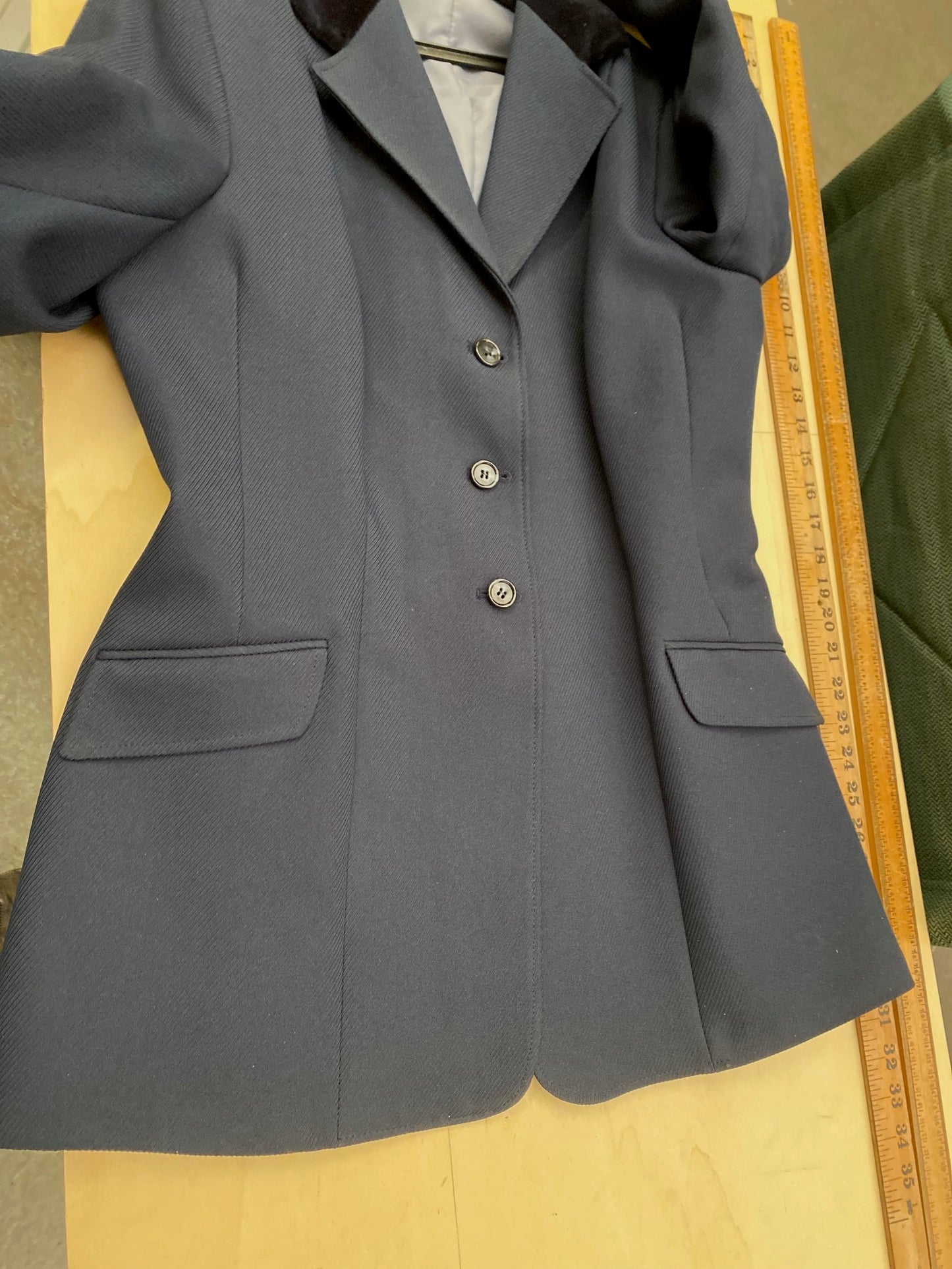 Caldene Saddlemaster 40" Navy Show Jacket Ladies with Velvet Collar