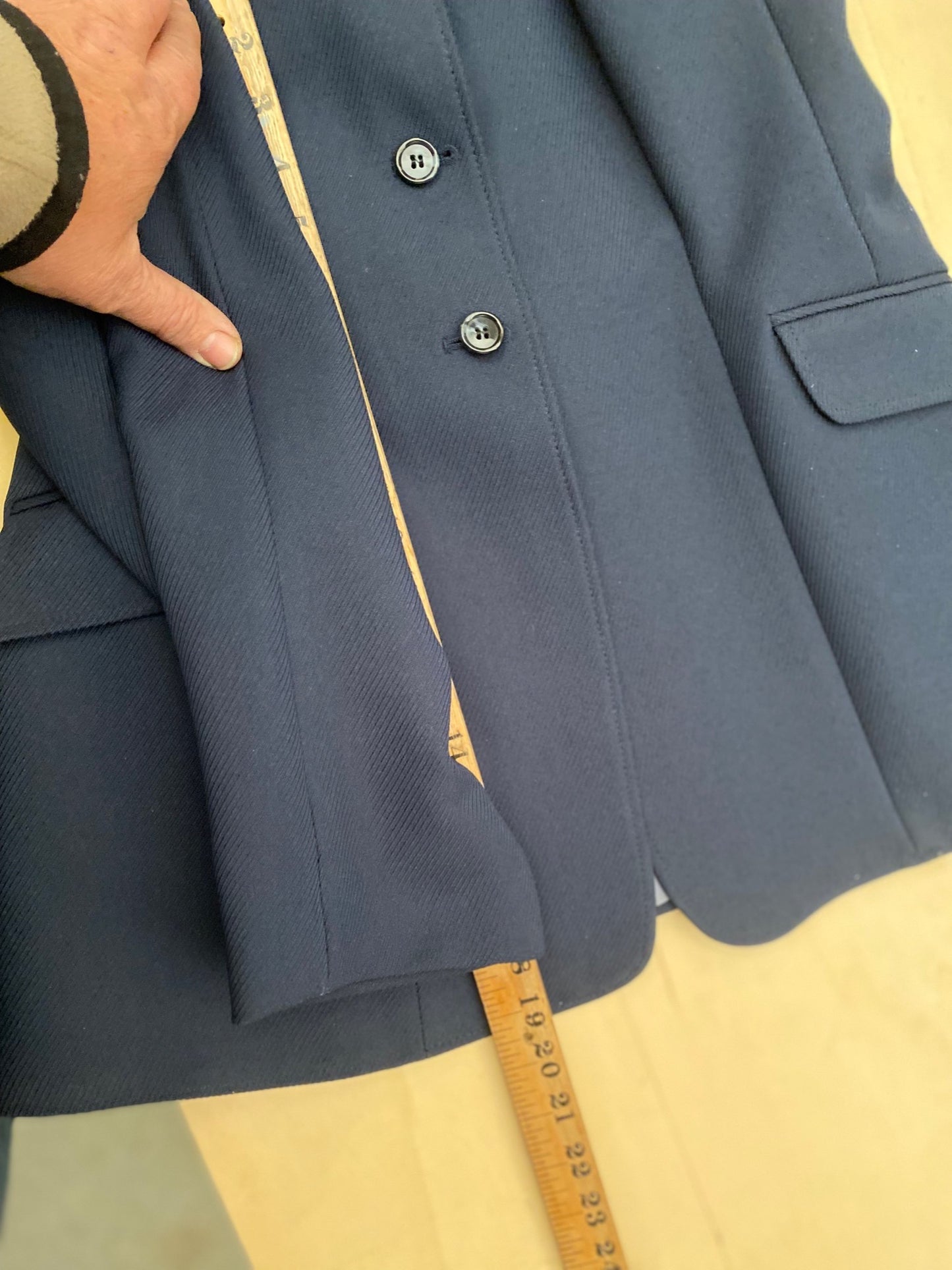 Caldene Saddlemaster 40" Navy Show Jacket Ladies with Velvet Collar