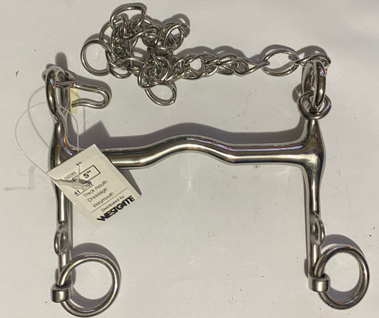 Horse Bit 5"  Tom Thumb Dressage Weymouth Westgate 41TDW 12.5cm