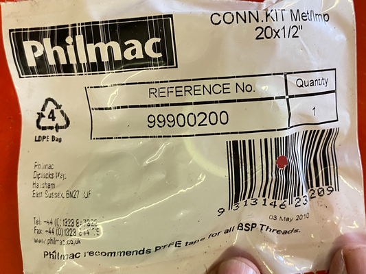 Philmac 99900200 Connection Kit Met/Impr 20 x 1/2"