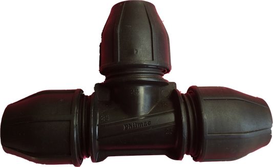 Philmac 50mm Tee Equal Plastic water pipe fitting  S2   POL