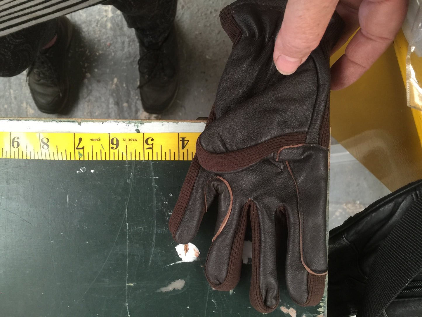 Glove Bulk Clearance Eqvvs Brown Leather wit Elastic Inserts XXs, XS, S, M, L, XL, XXL Black, & Brown