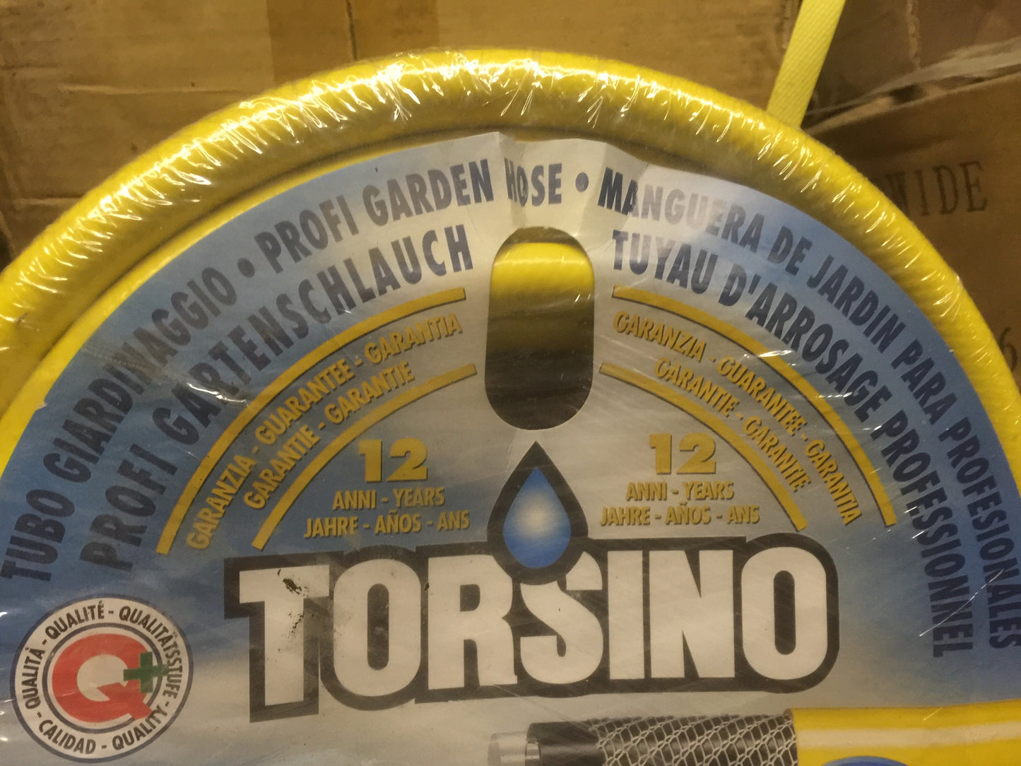 Torsino 12.5mm x 25m Roll Yellow Reinforced Hose Pipe