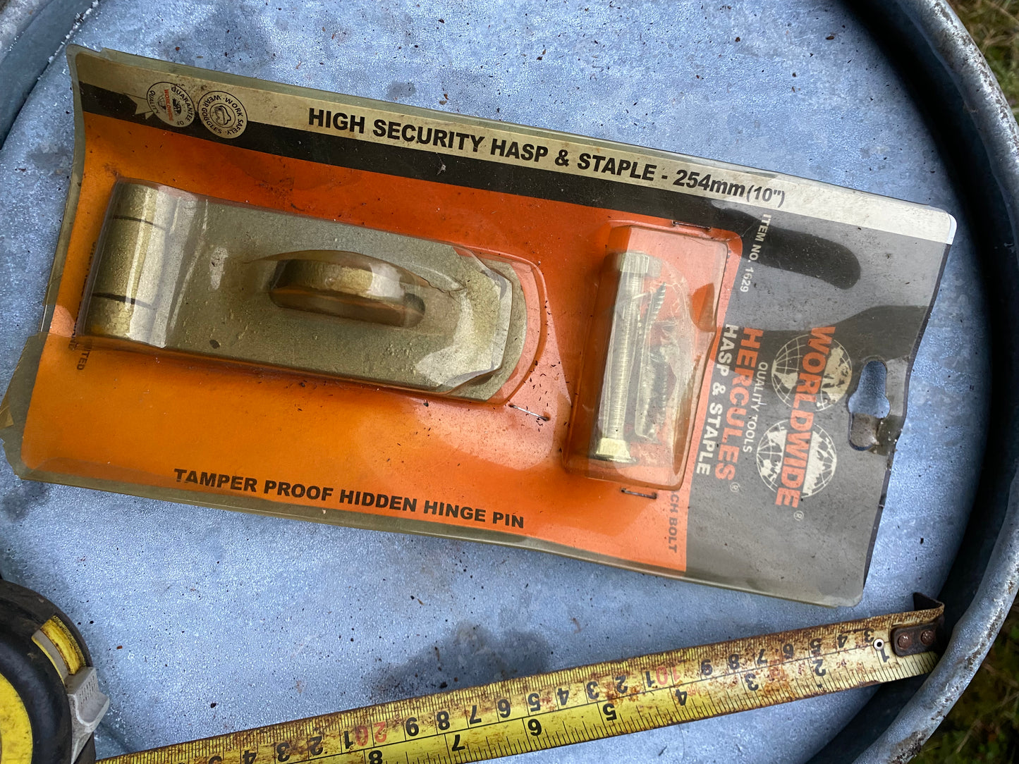 Worldwide Hercules Tools Hasp & Staple Set 10" 265mm 1629 Open Type Clearance stock CONt3