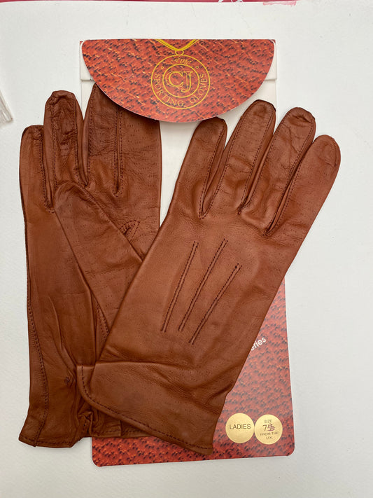 Glove Chester Jeffries Competition Fine Leather Tan Ladies