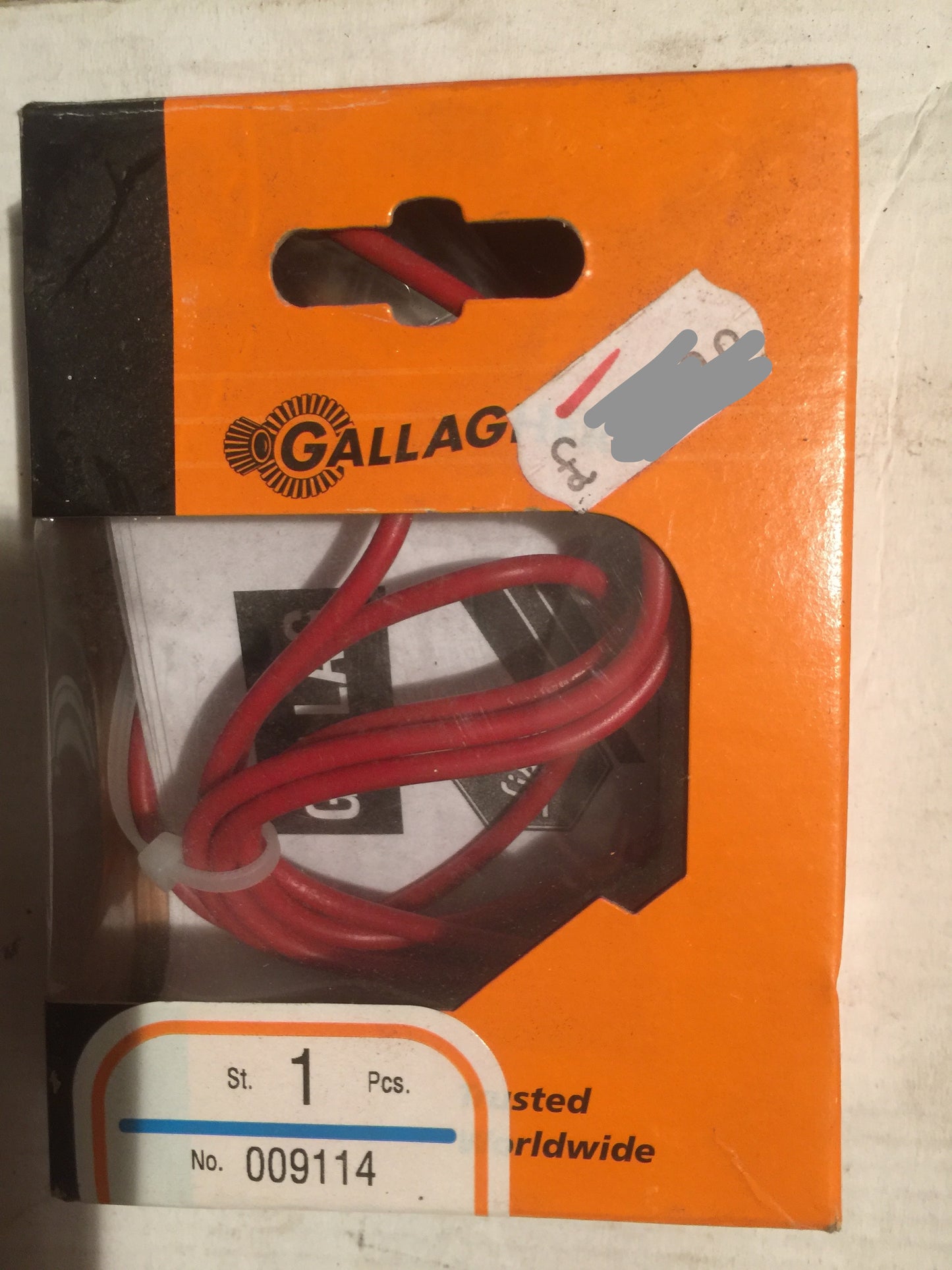 Gallagher 009114/1 Battery Energizer to Tape Lead 130cm