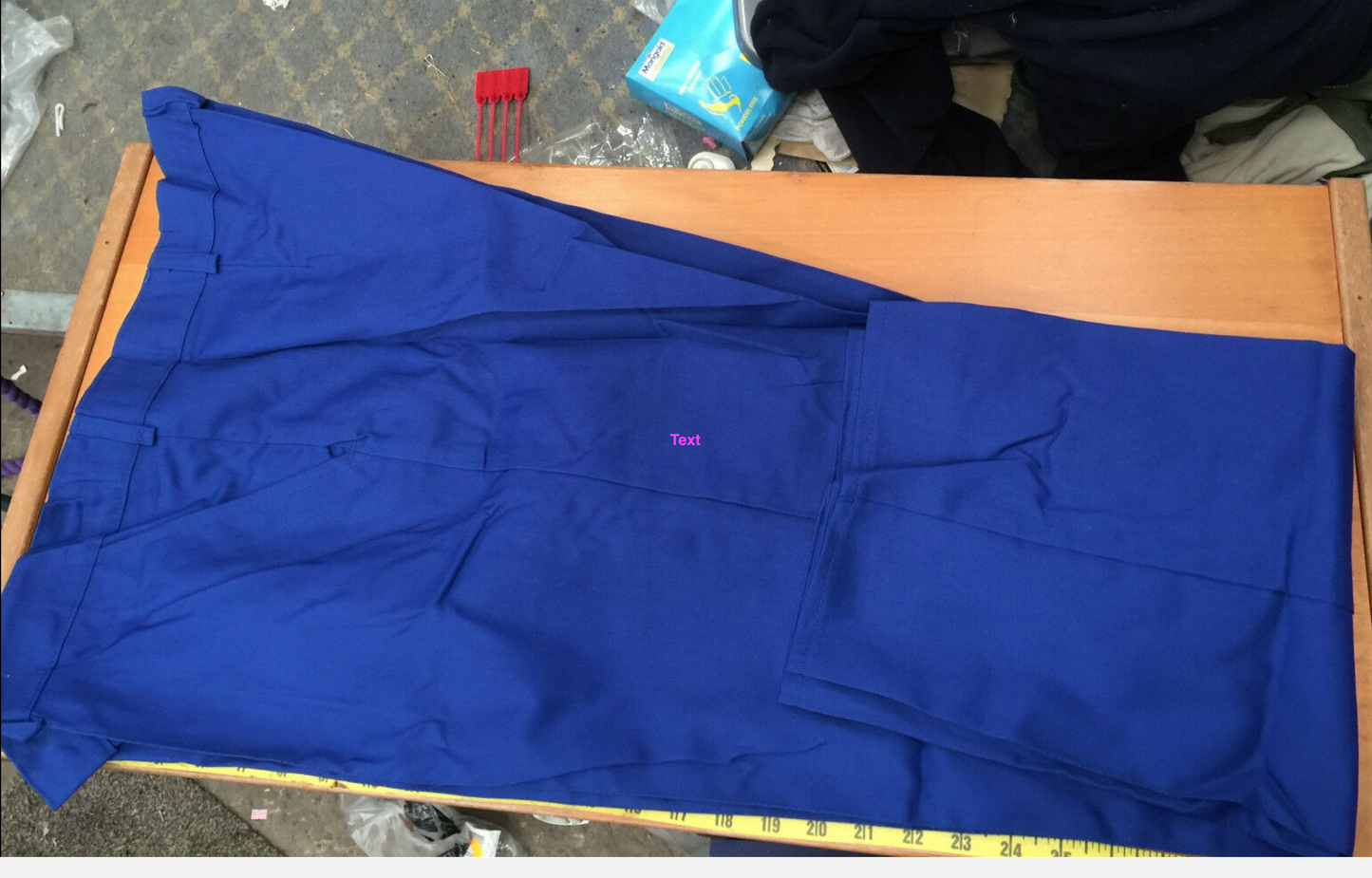 Work Trousers Euro Poly Cotton Royal Blue Mens 100-128cm waist