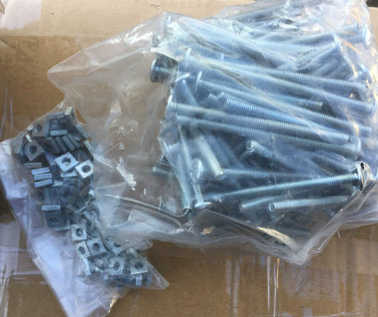 Roofing Bolts M6 x 90mm BZP with Square Nuts pack 100. loc:DB