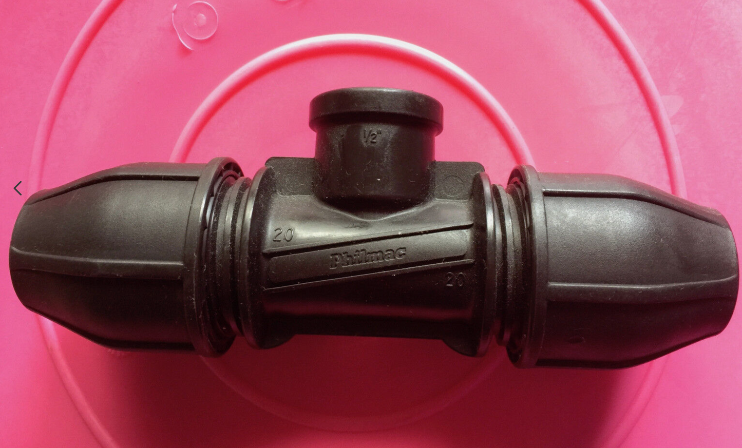 Philmac TEE 20mm Pol x 3/4" BSP FI MDPE + Plastic Water Pipe Connector S2 81577 ±10