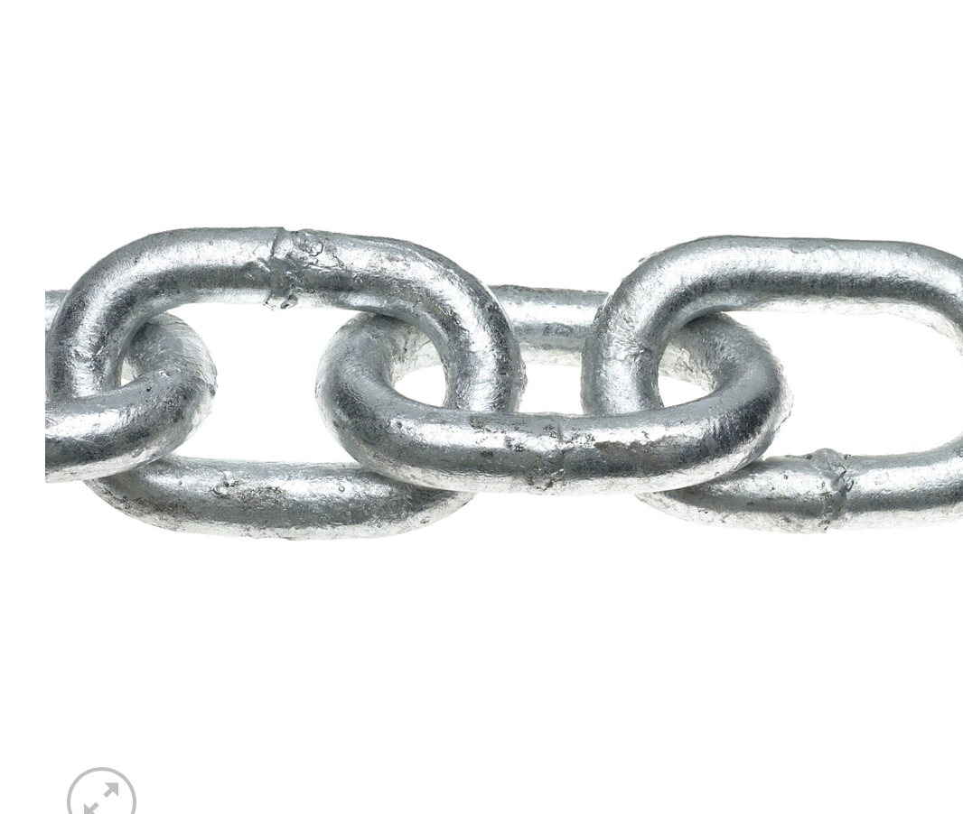Galvanised Long Link Chain 7mm  by 15M Roll