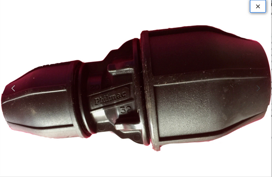 Philmac 32mm - 20mm POL Reducing Joiner Water Pipe Fitting MDPE