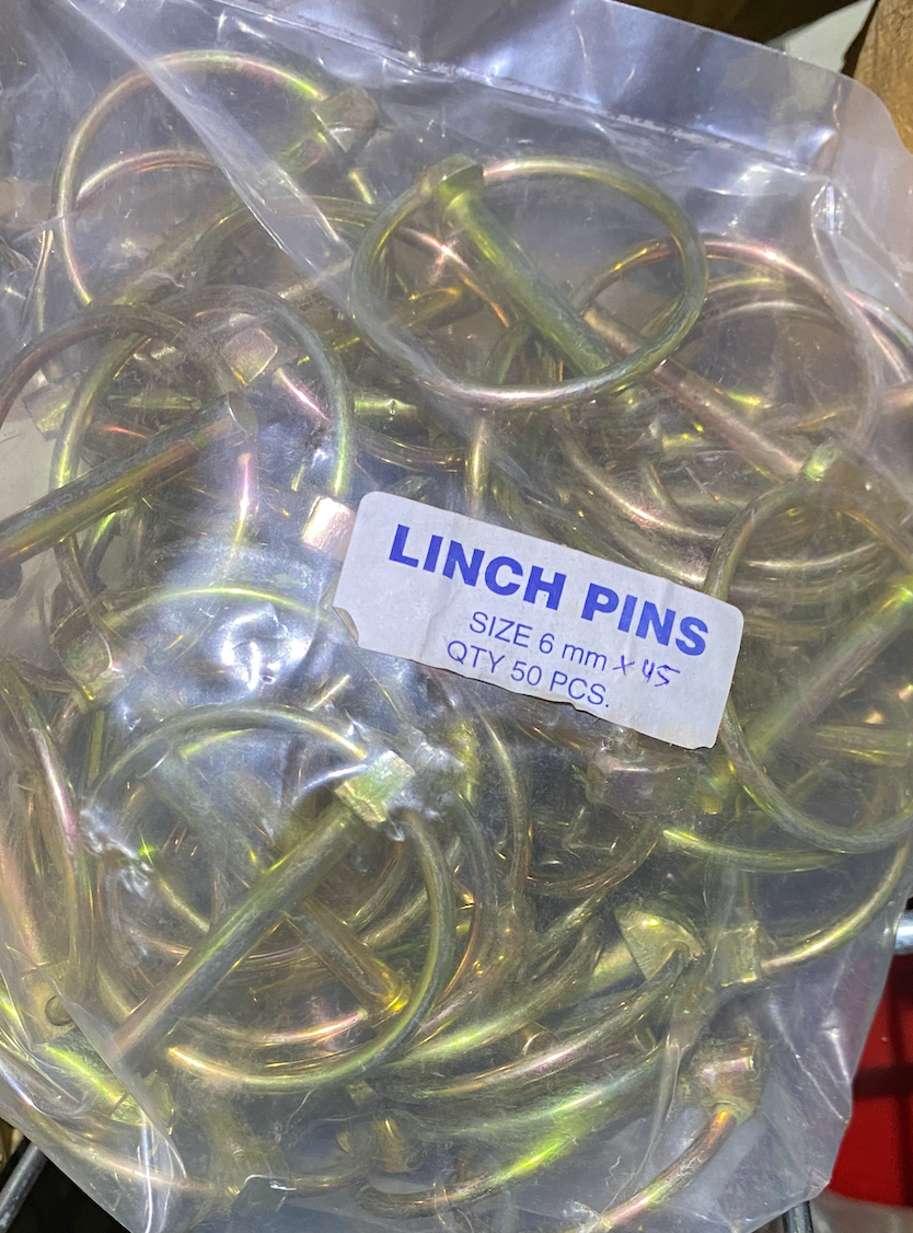 Linch Pins 6mm/1/4" , 8mm/5/16", 11mm/7/16" agricultural locW2