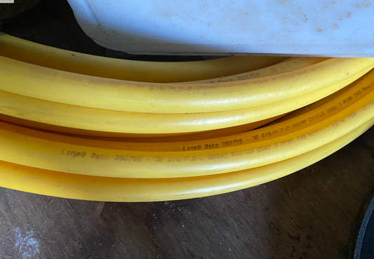 Yellow Pipe PE80 Gas 2008 Radius 25x2  Clearance Stock.  C3