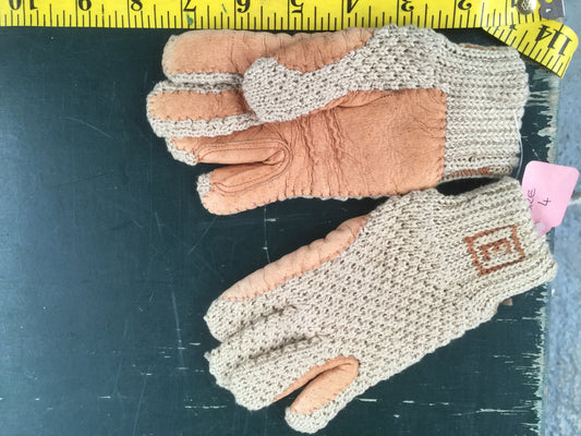 Glove (3 Pairs Bundle) Equus Knit & Leather Palm Hunting Showing Glove Ex Display  size 4 5 6 Childs