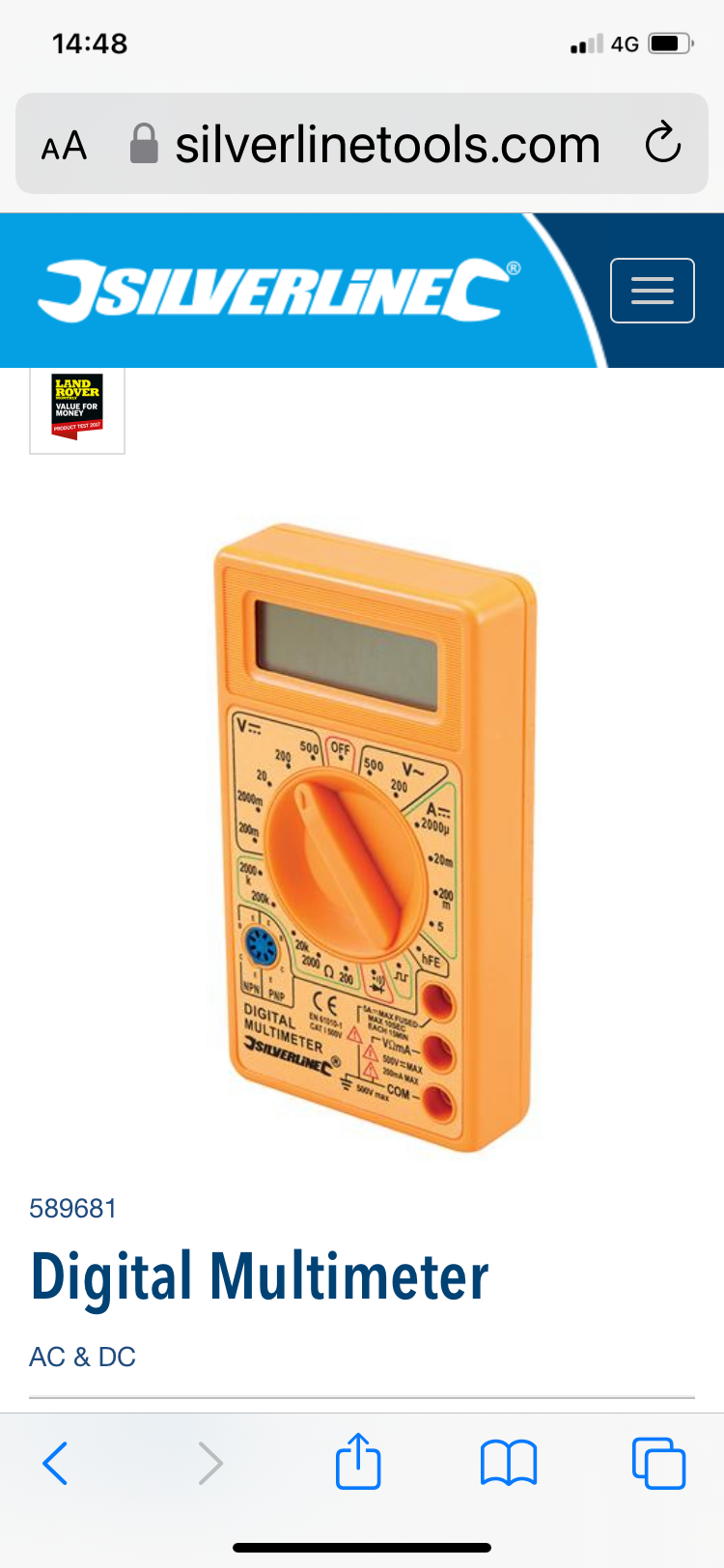 Silver line digital multimeter